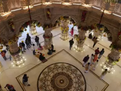Interior image of Ram Mandir