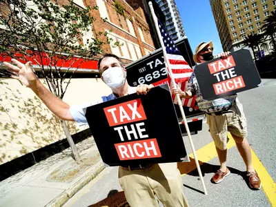 tax the rich protest