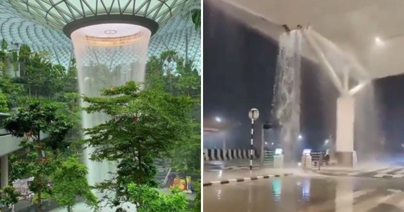 Delhi Airport 'waterfall' Receives Comparisons To Singapore Changi's 