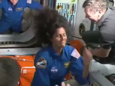Indian-origin astronaut Sunita Williams dances with joy after reaching ISS