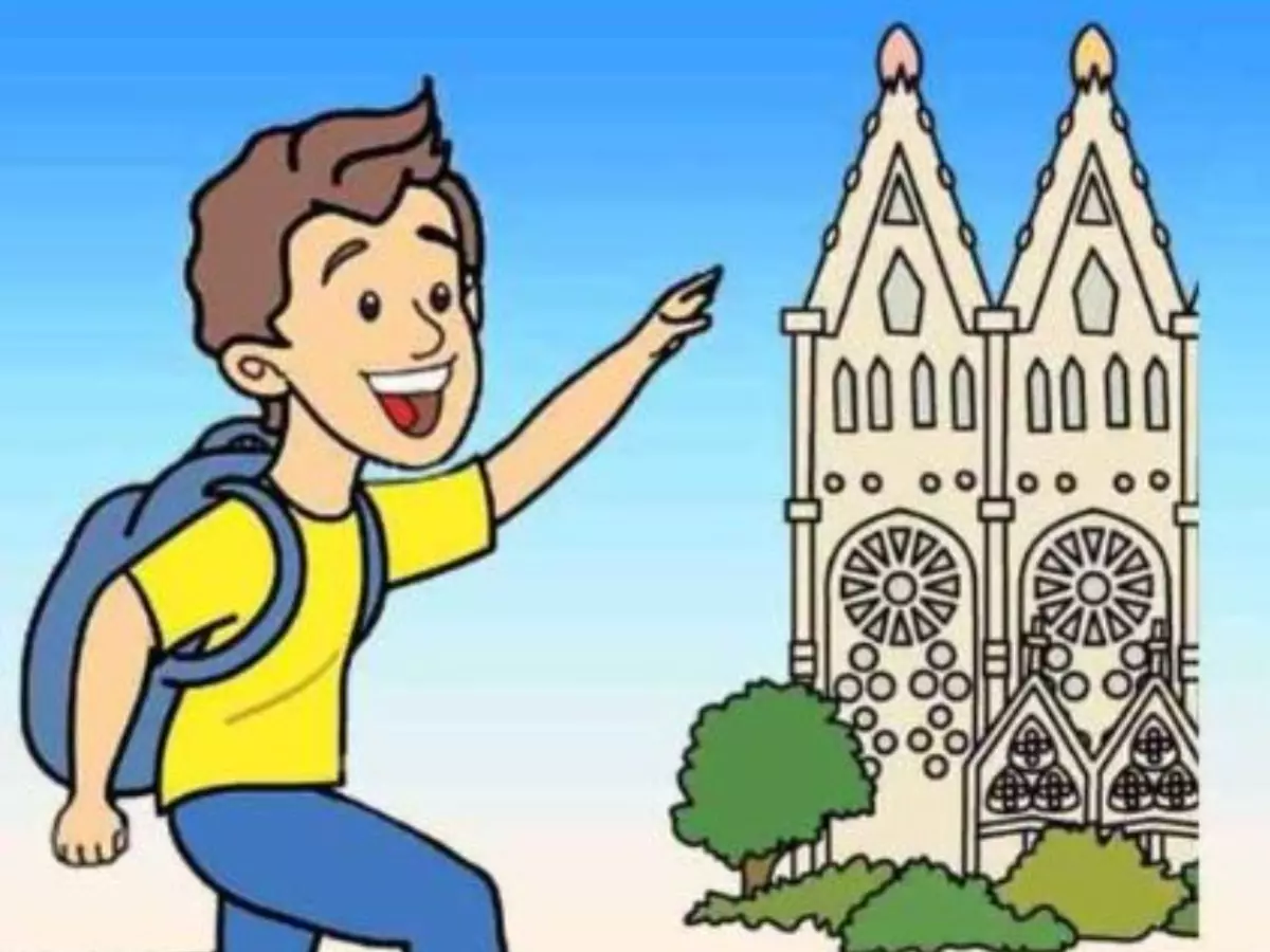 Spot the 3 differences between the boy marching to church 