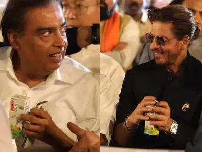 Mukesh Ambani, SRK drinking Rs 30 ORS