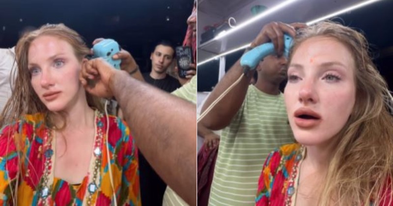 Watch: Russian tourist's viral video of head massage in Mumbai will