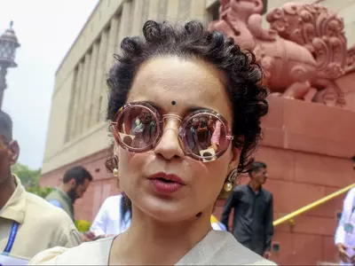 Kangana Ranaut criticised for promoting her movie outside parliament