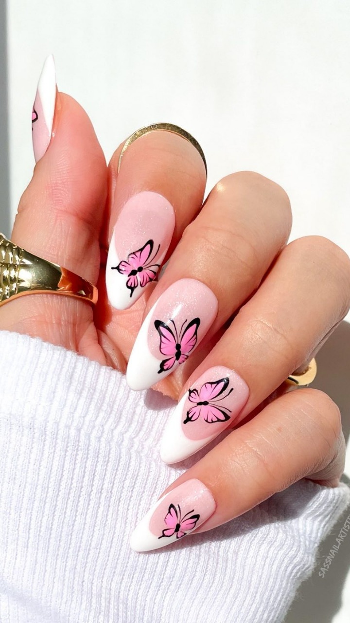 36 Butterfly Nail Designs Ideas That Will Make Your Heart Twinkle | Butterfly  nail art, Butterfly nail, Butterfly nail designs