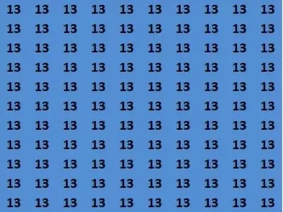 Find The Hidden Number 18 In These 13's In Just 10 Seconds With Optical Illusion High IQ