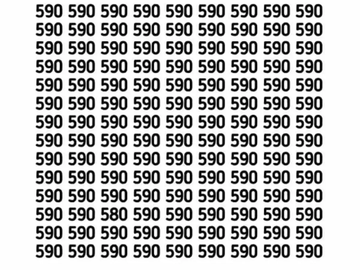 Find The Hidden Number 580 In These 590s With This Optical Illusion