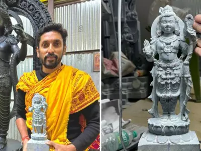 In Ayodhya, Sculptor Arun Yogiraj Carves A Small Ram Lalla Idol