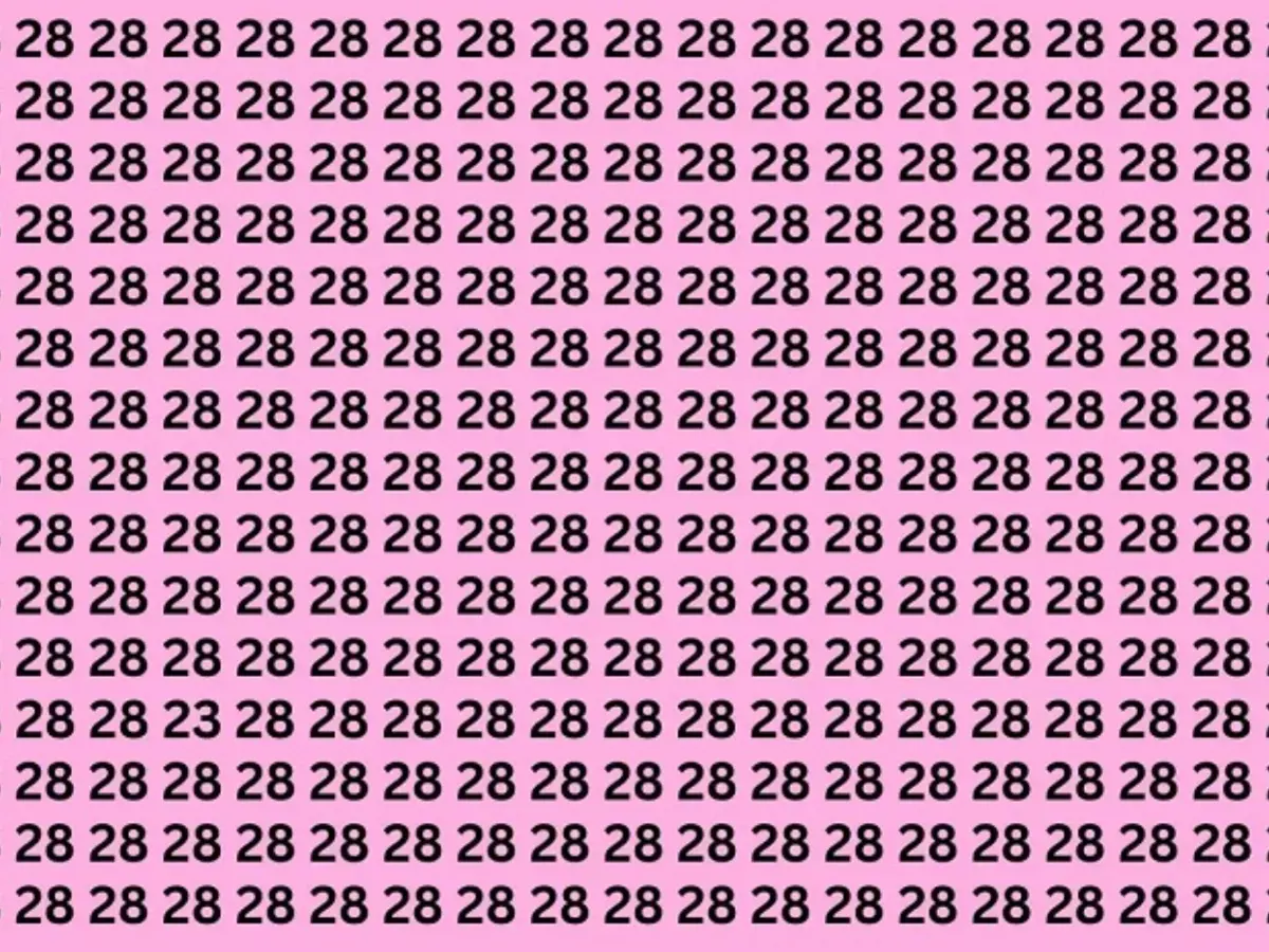 Spot the Hidden Number 23 In The Sea Of 28 In This Optical Illusion With High IQ Spot the Hidden Number 23 In The Sea Of 28 In This Optical Illusion With High IQ
