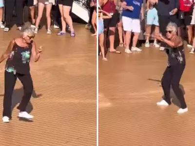 Stunning Elderly Woman's Effortless Dance Moves Captivate Cruise Ship Crowd