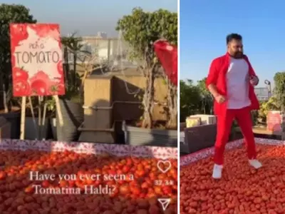 Tomatina Haldi Ceremony Organized By Couple, But Desis Are Against It