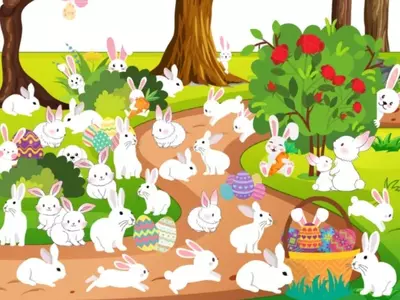 You Have To Find The Hidden Puppy In These Easter Eggs In This Optical Illusion With High IQ