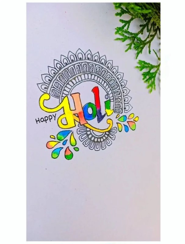 Holi Greeting Card by Samridhi Khandelwal