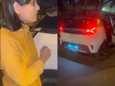 Watch: Bharat Sarkar's Vehicle Collides With Bhojpuri Singer Neha Singh Rathore's Car In Noida