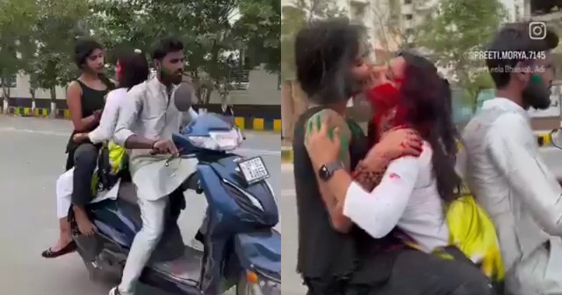 Anything For Viral: Noida Trio Performs 'Vulgar' Holi Celebration On  Scooty, Fined Rs 33,000