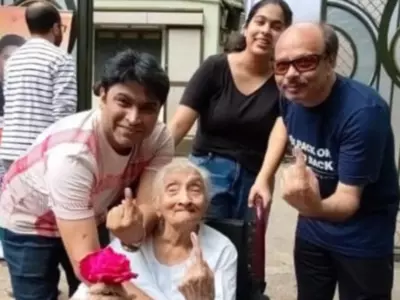 112-Year-Old Mumbai Woman Visits Polling Booth To Vote 
