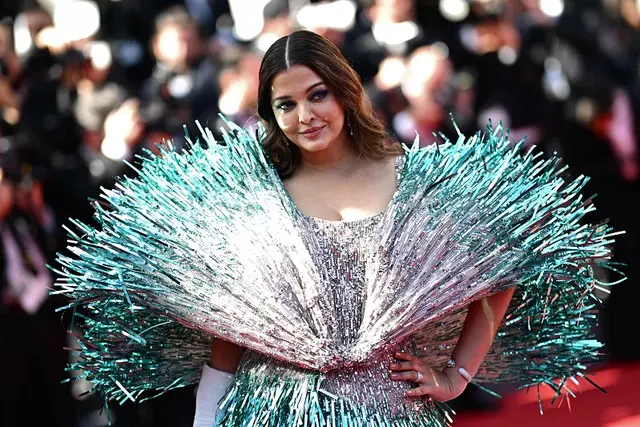 Aishwarya Rai Bachchan Wows In A Dazzling Blue Gown On Her Day 2 At Cannes,  Fans Ask 'Is That Pom Pom?'