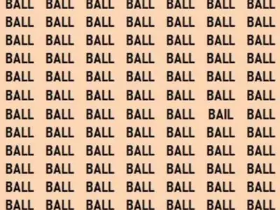 Optical Illusion Spot The Word 'BAIL' Among 'BALL' In 8 Seconds