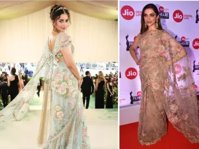 Alia Bhatt's Met Gala 2024 Sabyasachi Saree Reminds Fans Of Deepika Padukone's Outfit