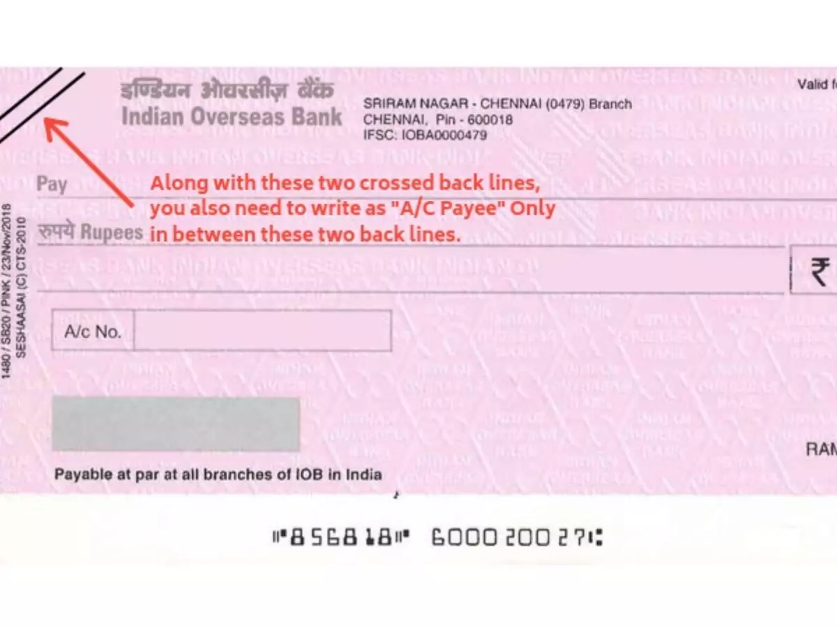 Cross Cheque: What Is The Meaning Of The 2 Lines In The Corner Of A Cheque?