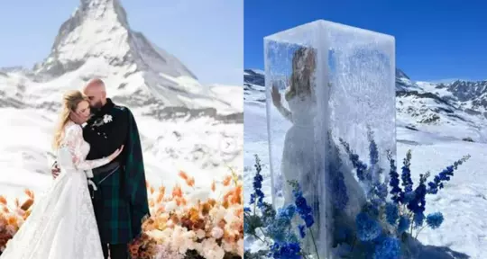 Inside Unique Swiss Wedding Where Bride Emerged From Ice Cube
