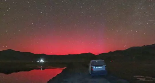 Ladakh Witnesses Rare Spectacle As Aurora Borealis Illuminates Sky