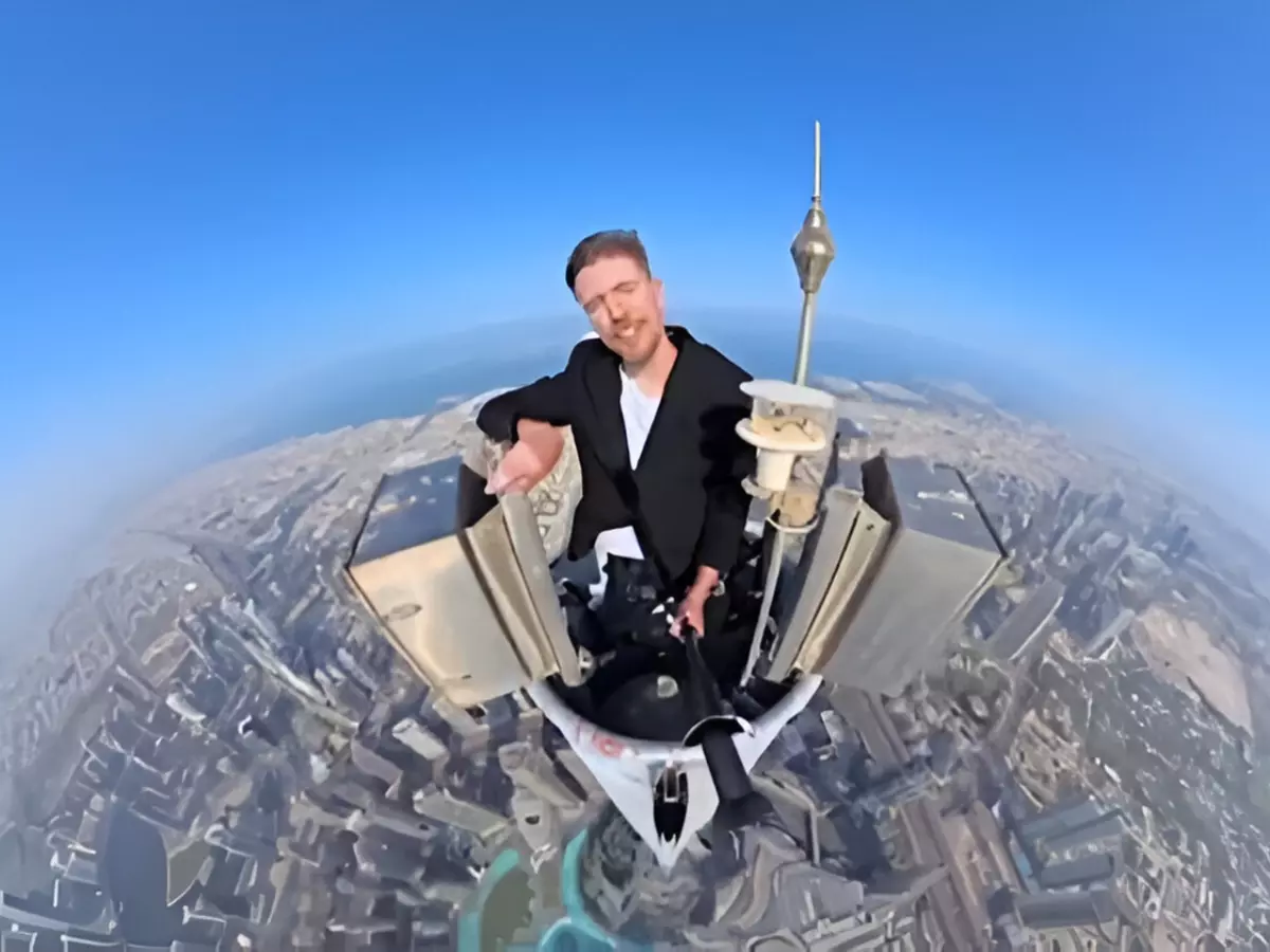 Viral video: MrBeast stuns fans by reaching the peak of the Burj Khalifa, watch