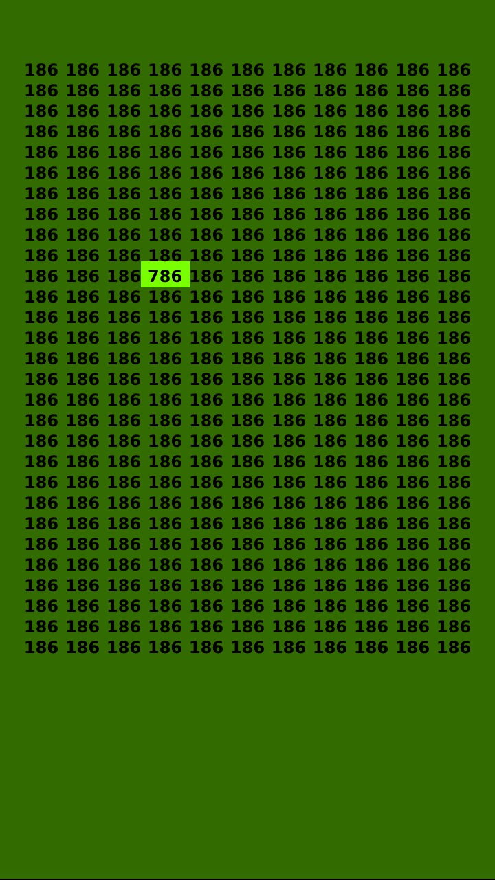 Brain teaser: 96% genius failed to spot 786 in 10 seconds
