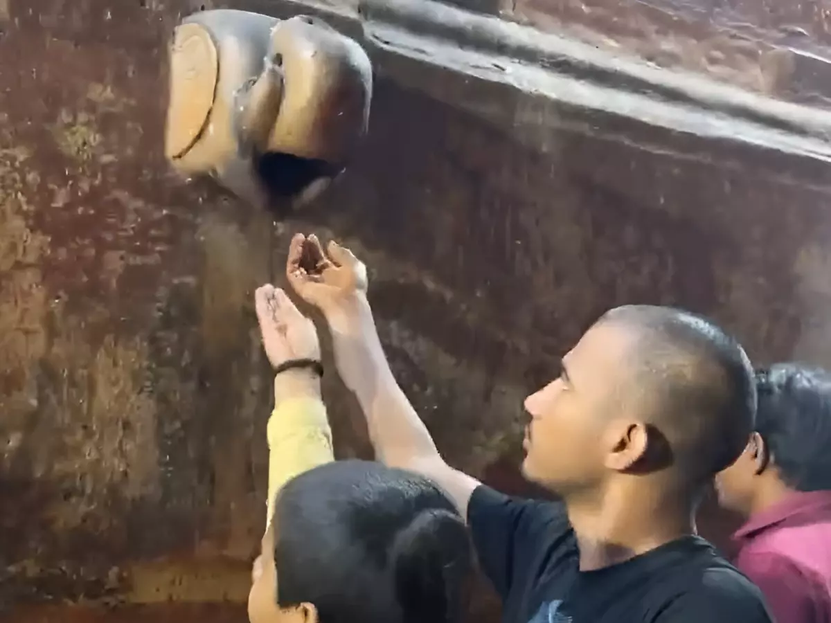 Devotees in Vrindavan sip mysterious water believing it to be 'Charan Amrit' but it was AC water