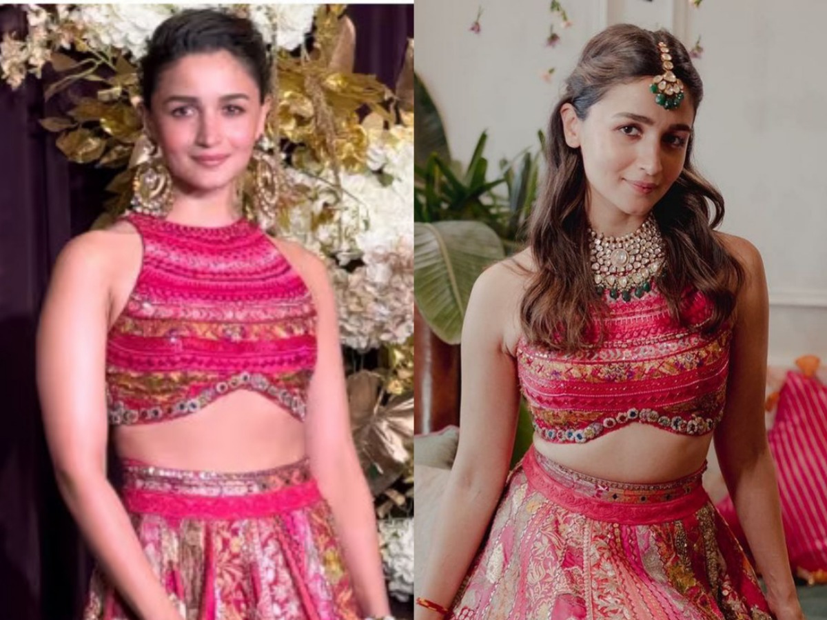 Alia Bhatt rewears her mehendi lehenga for Manish Malhotra s Diwali bash makes a strong case for sustainable fashion