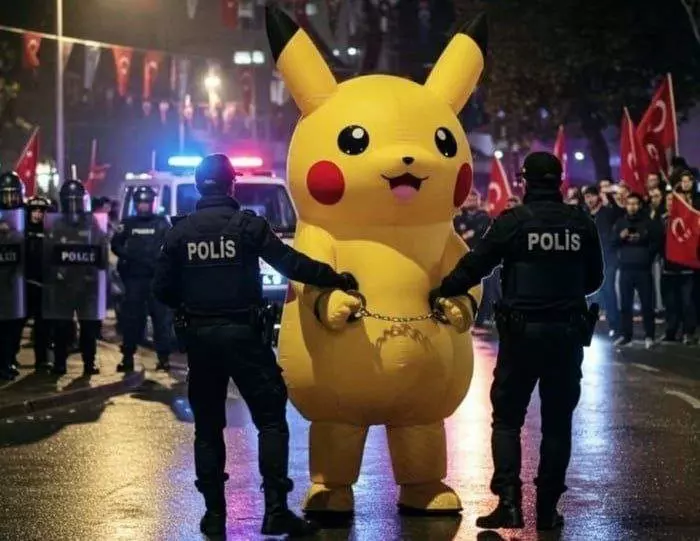 'Pikachu protester is back': Pokemon character spotted at anti-Donald ...