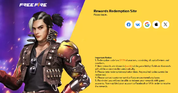 Garena Free Fire Max redeem codes guide