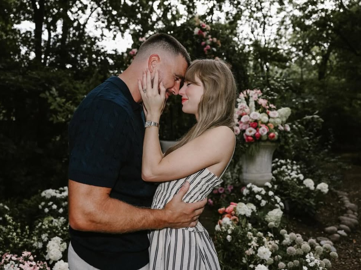 Taylor and Travis announced their engagement last month