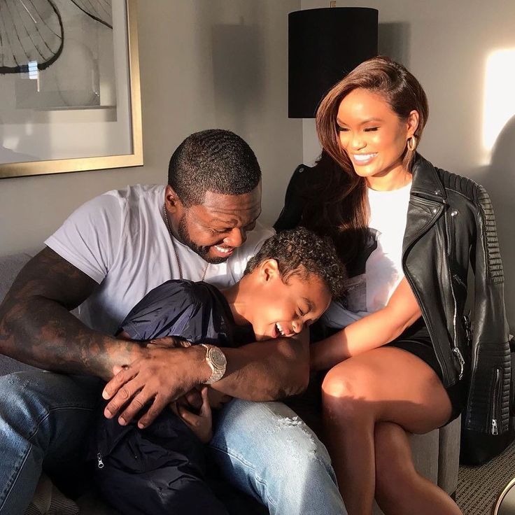50 Cent and Daphne Joy with their son