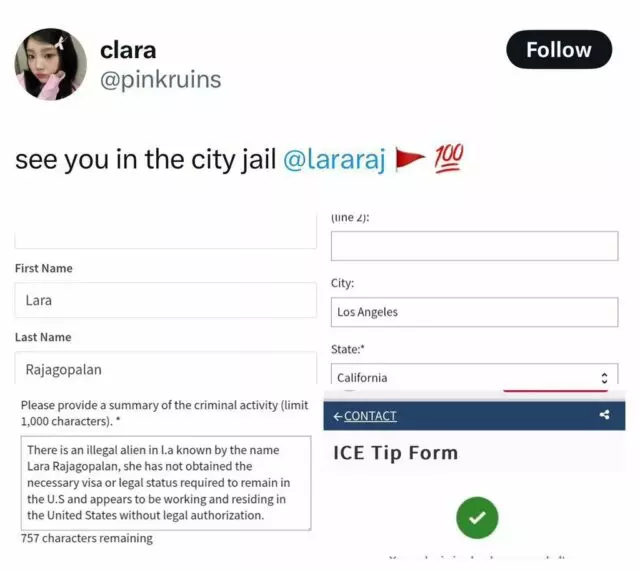 Netizen reports Lara as an undocumented immigrant Netizen reports Lara as an undocumented immigrant