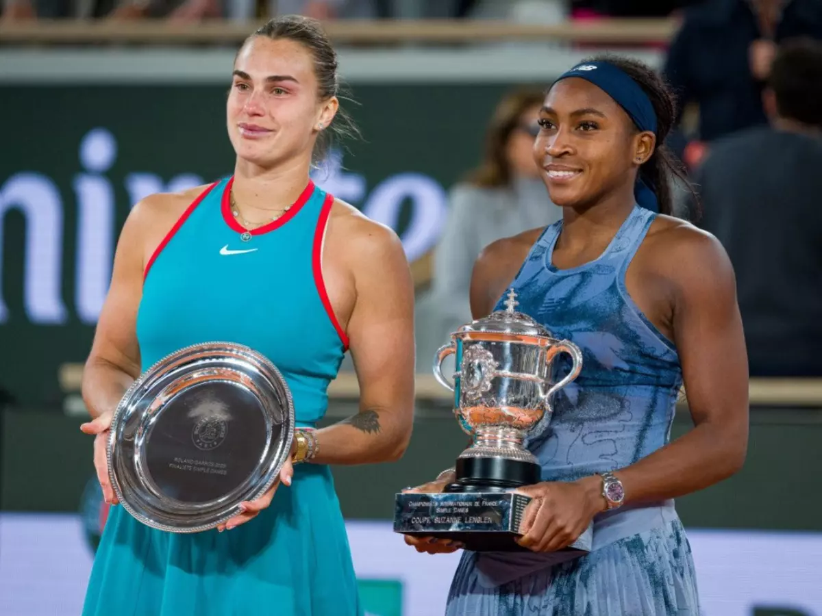 Aryna Sabalenka and Coco Gauff (from left) Aryna Sabalenka and Coco Gauff (from left) I Credits: X/@Olly_Tennis_