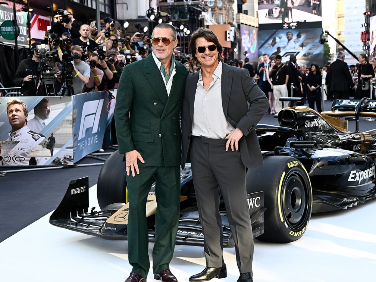 Tom Cruise and Brad Pitt at F1 premiere 