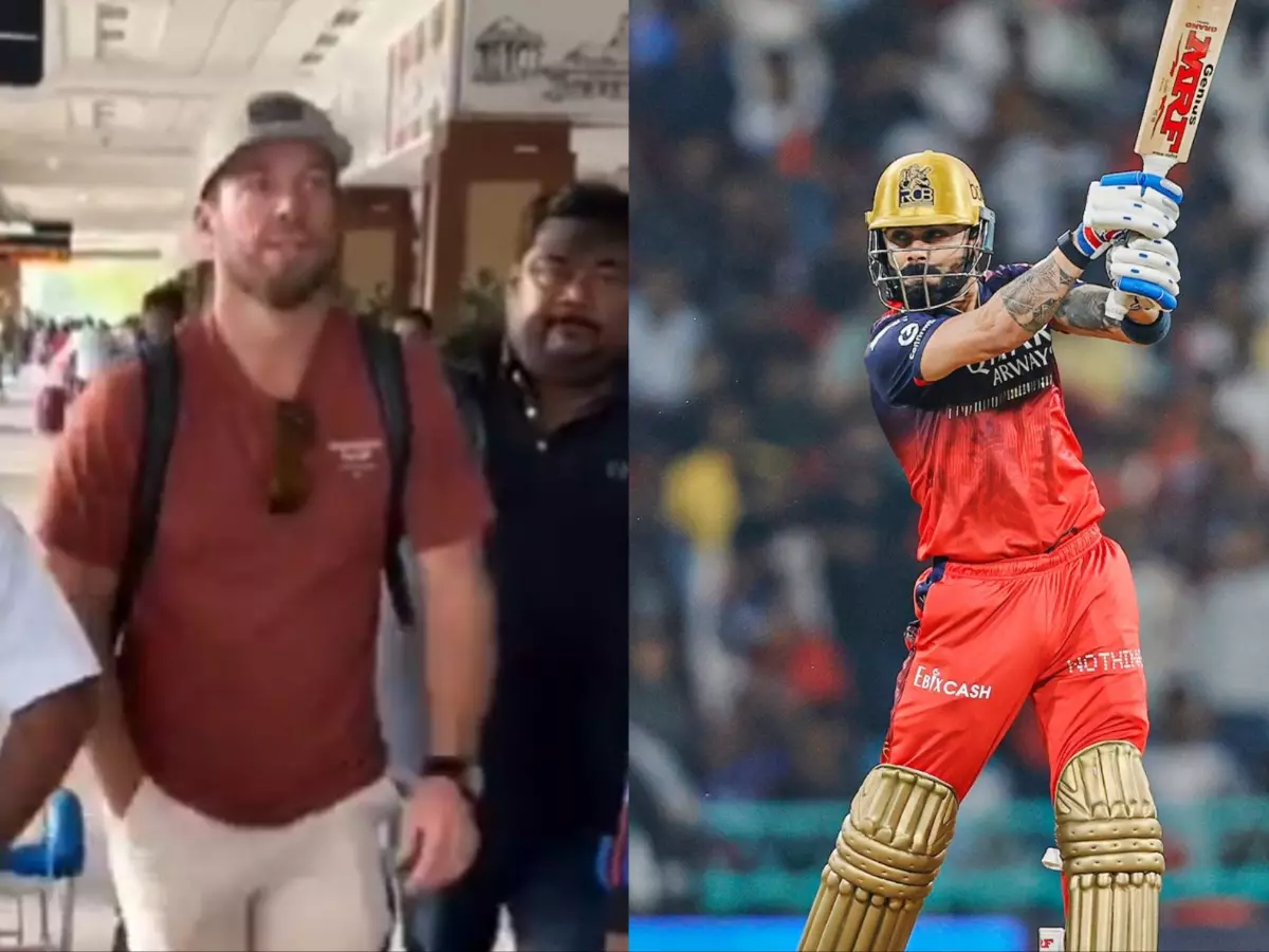 IPL 2025, RCB vs PBKS: AB de Villiers (left) arrives in Ahmedabad (Virat Kohli: Right) | Credit: X | @Trend_VKohli and @rcb IPL 2025, RCB vs PBKS: AB de Villiers (left) arrives in Ahmedabad (Virat Kohli: Right) | Credit: X | @Trend_VKohli and @rcb