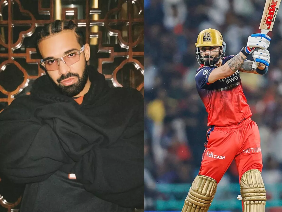 IPL 2025: Canadian rapper Drake (left) (Right Virat Kohli) joins 'Ee Sala Cup Namde' hype | Credit: X and Instagram | @champagnepapi and @rcb IPL 2025: Canadian rapper Drake (left) (Right Virat Kohli) joins 'Ee Sala Cup Namde' hype | Credit: X and Instagram | @champagnepapi and @rcb