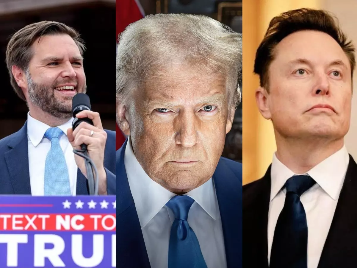 Fact check: Is JD Vance resigning from his role as Vice President? | Credit: X | (From left: JD Vance, Donald Trump, Elon Musk) Fact check: Is JD Vance resigning from his role as Vice President? | Credit: X | (From left: JD Vance, Donald Trump, Elon Musk)