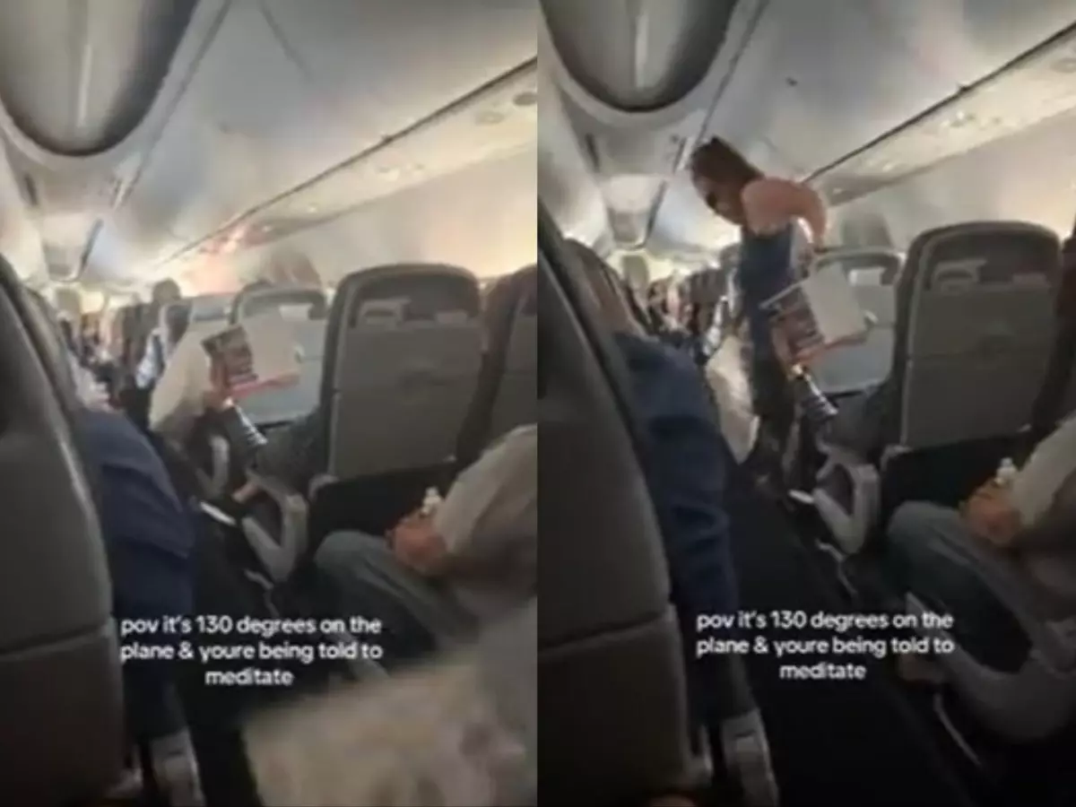 Passengers endure 54¡ãC on US flight as crew suggests 'meditation' | Credit: Reddit | @InGeekiTrust Passengers endure 54¡ãC on US flight as crew suggests 'meditation' | Credit: Reddit | @InGeekiTrust