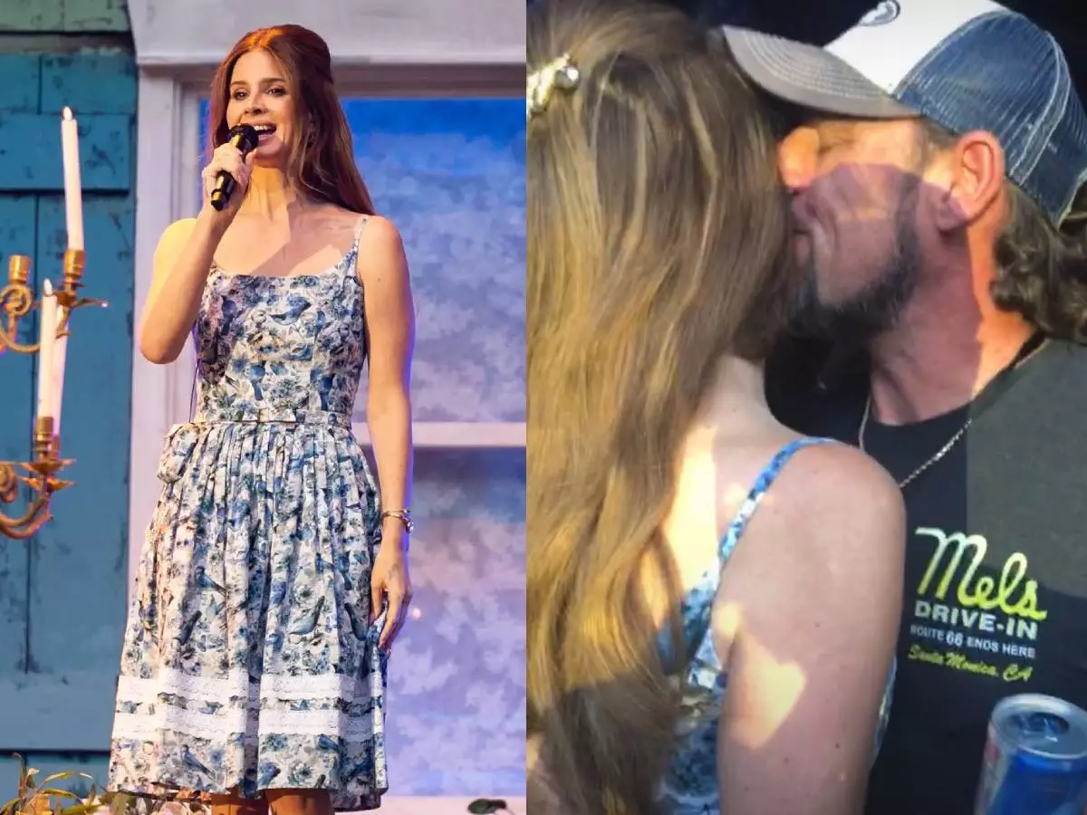 Lana Del Rey pauses Cardiff concert for a kiss with husband | Credit: X/thepoptingz Lana Del Rey pauses Cardiff concert for a kiss with husband | Credit: X/thepoptingz