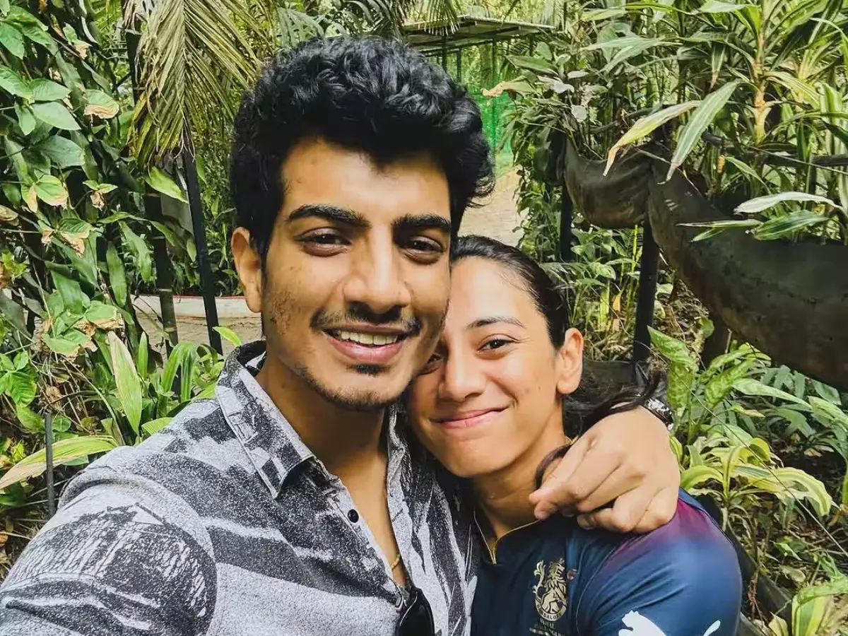 smriti-6852ab7d29789 Palash Muchhal (L) with Smriti Mandhana. | Credit: Instagram