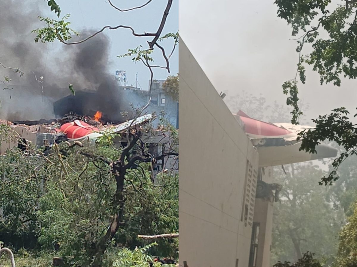 Ahmedabad Air India flight with 242 onboard crashes minutes after take-off, thick smoke engulfs city as rescue ops begin