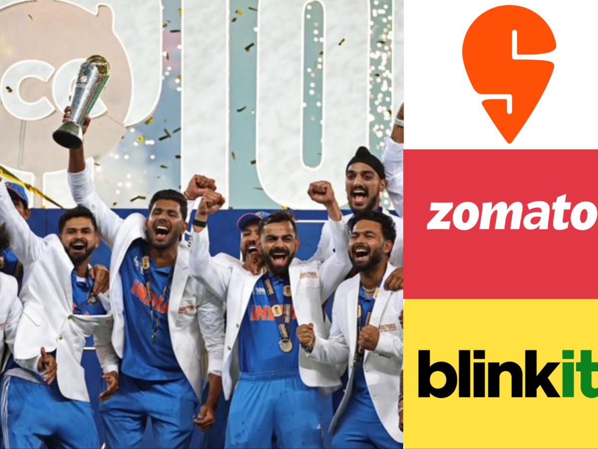 Swiggy, Zomato, Blinkit Top brands pour fun congratulatory messages after India