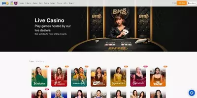 Interface de SG Casino montrant les jeux et bonus