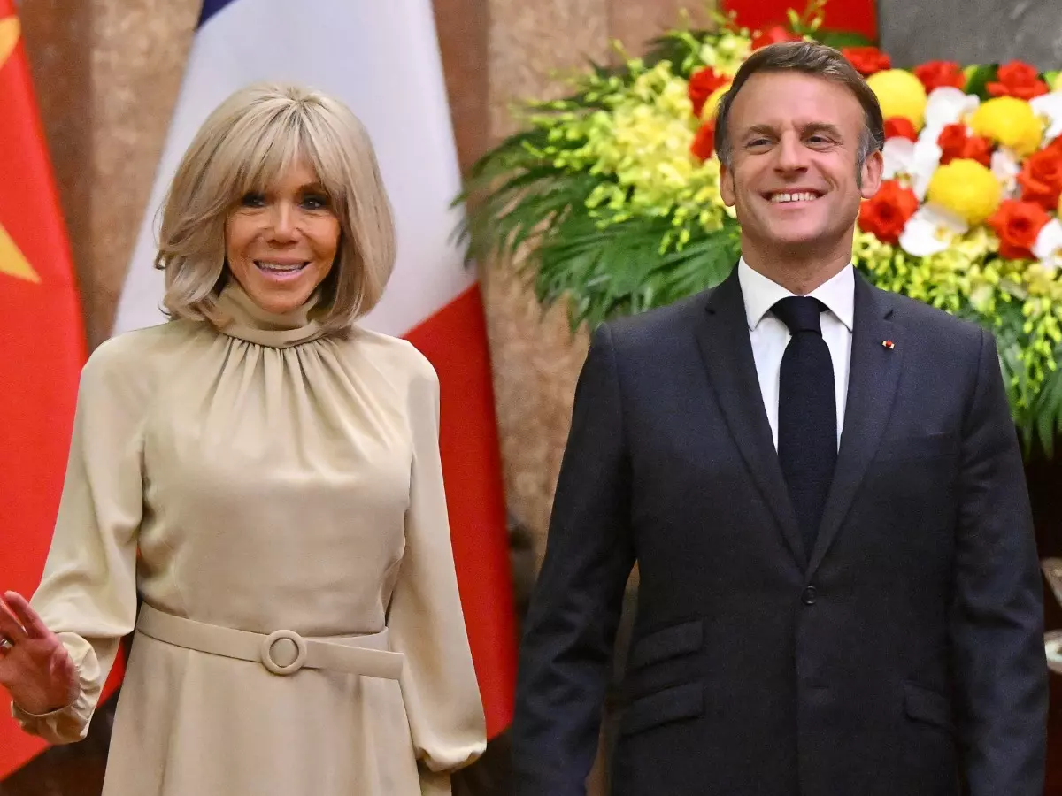Brigitte Macron (Left), Emmanuel Macron (Right) Brigitte Macron (Left), Emmanuel Macron (Right)