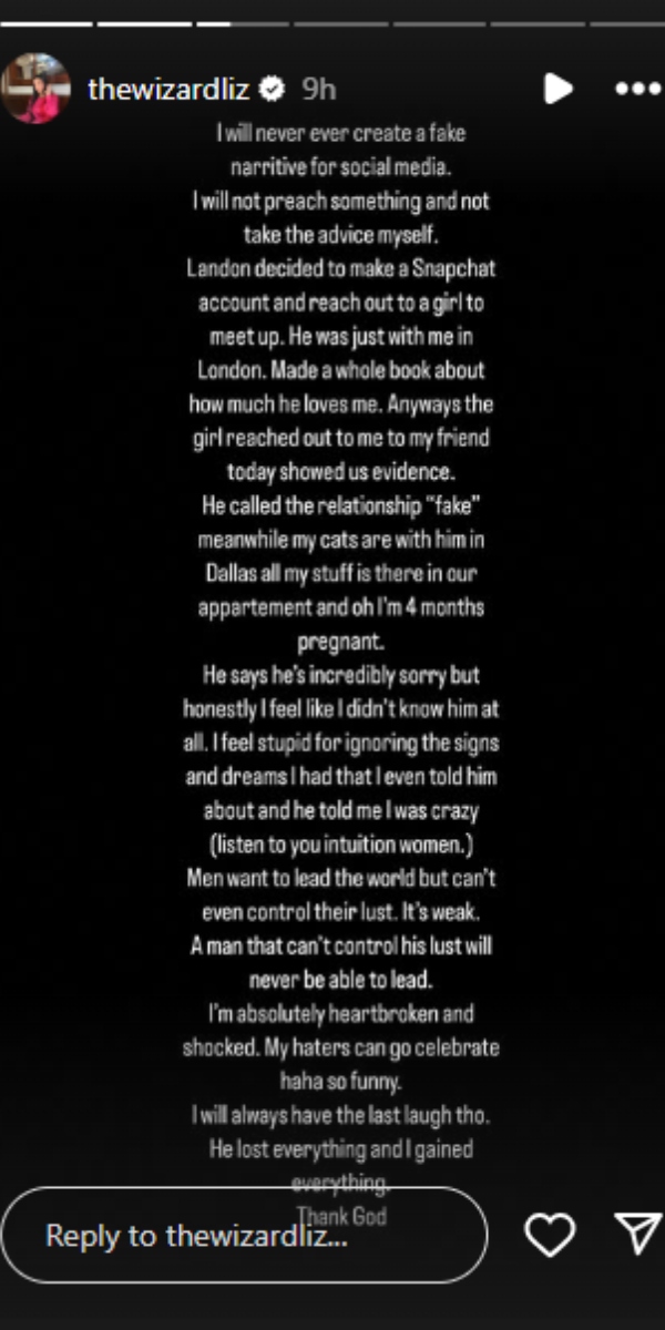 Wizard Liz and Landon Nickerson } Credit: Instagram/wizardliz