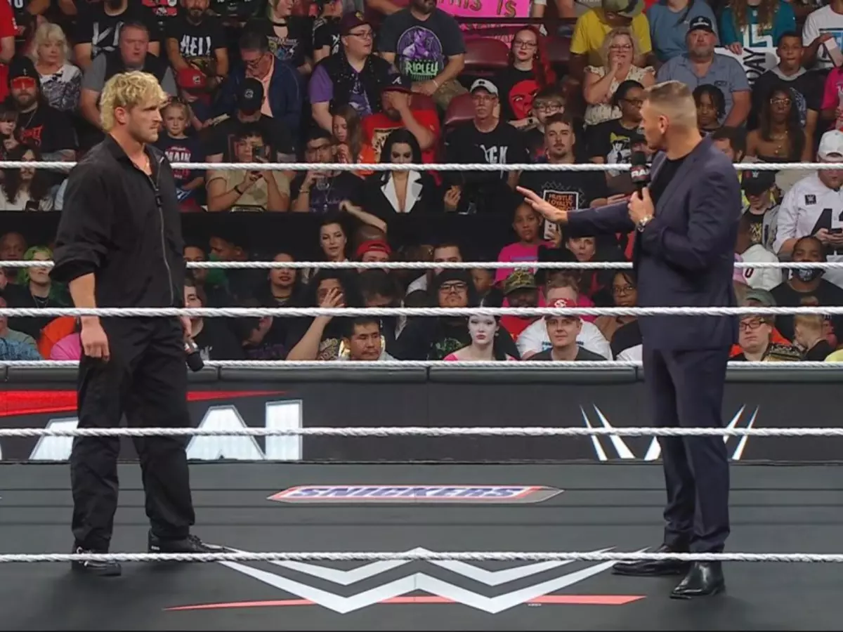 loganpaul-682bd1851affd Logan Paul (L) and Gunther. | Credit: WWE
