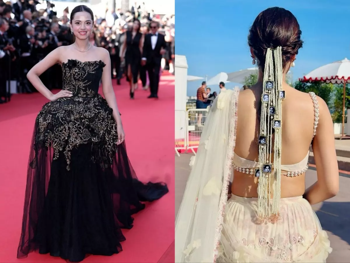 Cannes 2025: Nitanshi Goel stuns with iconic hair tribute | Credit: X Cannes 2025: Nitanshi Goel stuns with iconic hair tribute | Credit: X